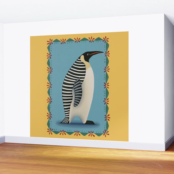 Striped Penguin Wall Mural Gallery Image 2