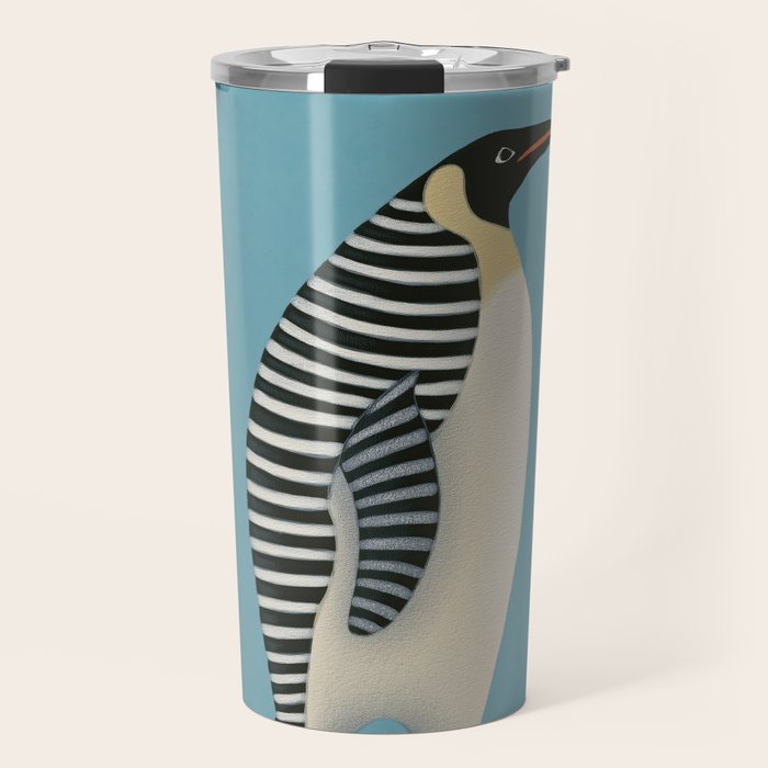 Striped Penguin Travel Mug Gallery Image 1