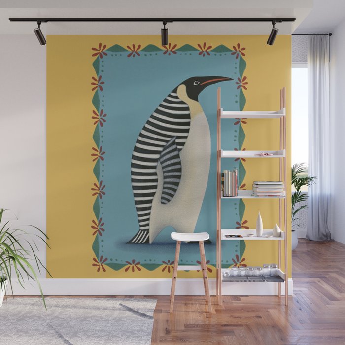 Striped Penguin Wall Mural Gallery Image 1