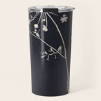 Minimalist Wild Plant 6 Black And White Travel Mug Gallery Image 1