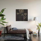 Minimalist Wild Plant 6 Black And White Wood Wall Art Gallery Image 2
