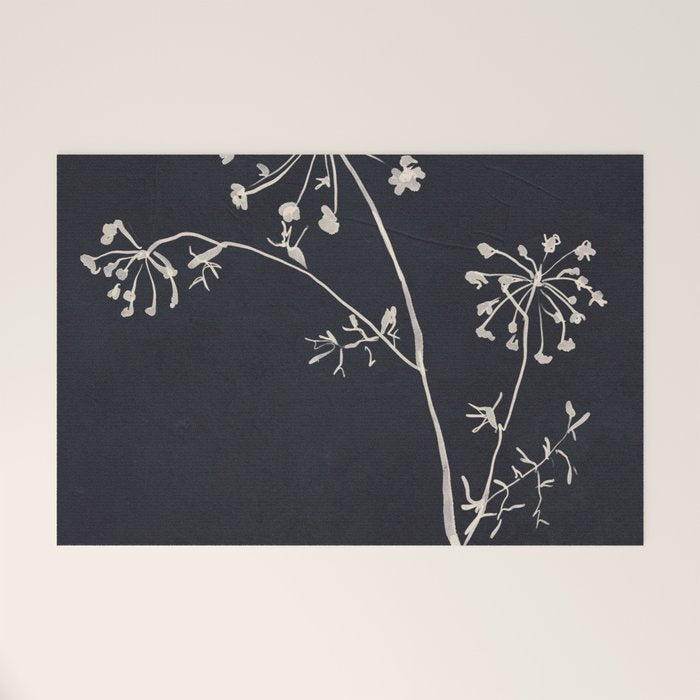 Minimalist Wild Plant 6 Black And White Welcome Mat Gallery Image 1