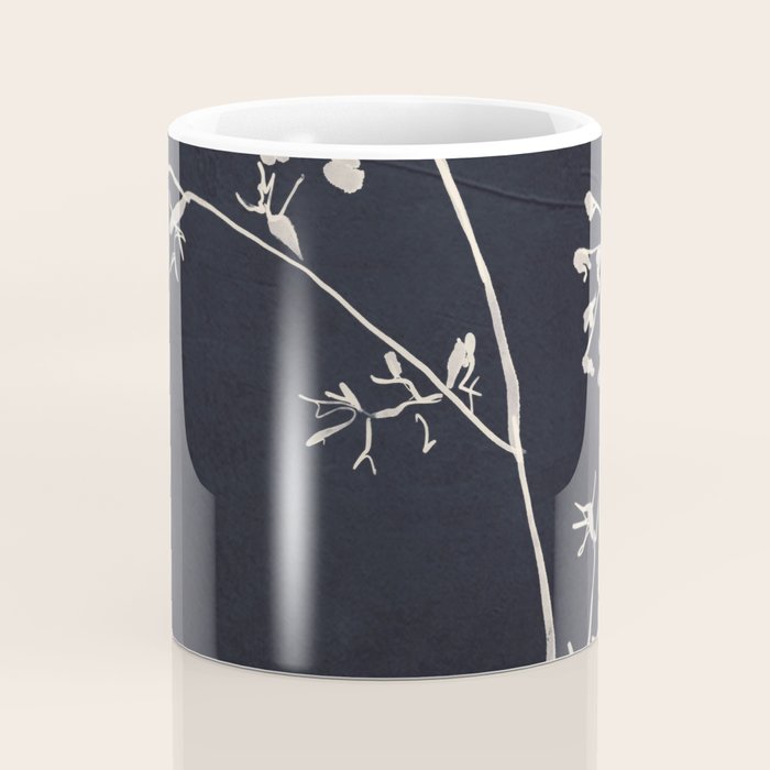 Minimalist Wild Plant 6 Black And White Coffee Mug Gallery Image 4