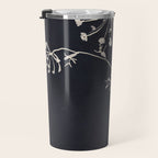 Minimalist Wild Plant 6 Black And White Travel Mug Gallery Image 3