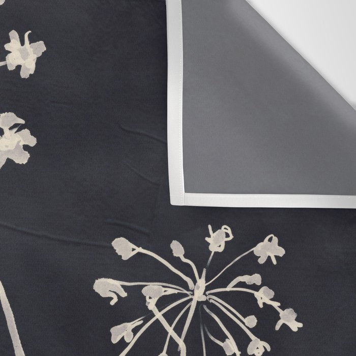 Minimalist Wild Plant 6 Black And White Wall Tapestry Gallery Image 3