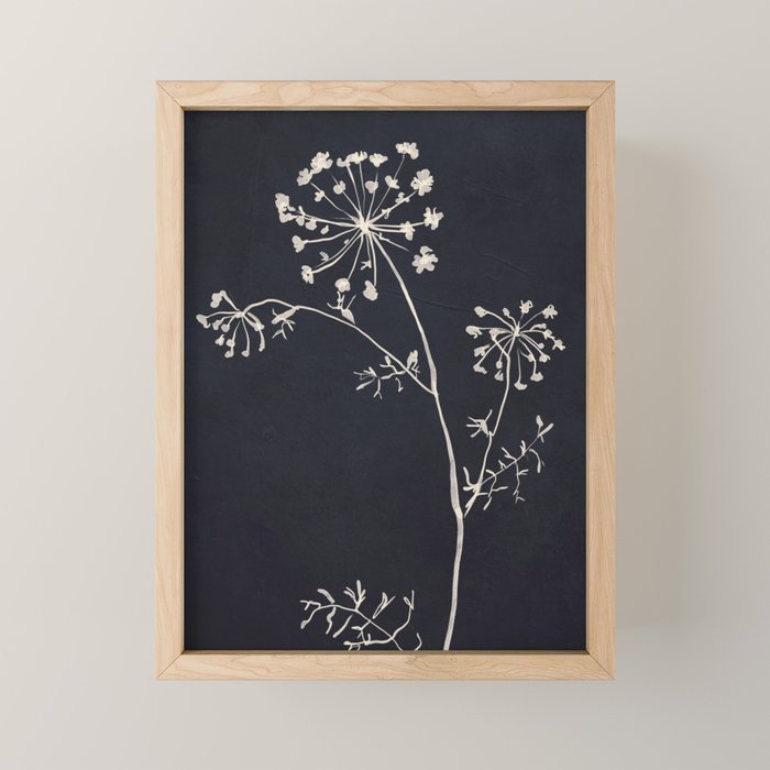 Minimalist Wild Plant 6 Black And White Mini Art Print Gallery Image 1