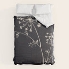 Minimalist Wild Plant 6 Black And White Comforter Gallery Image 6