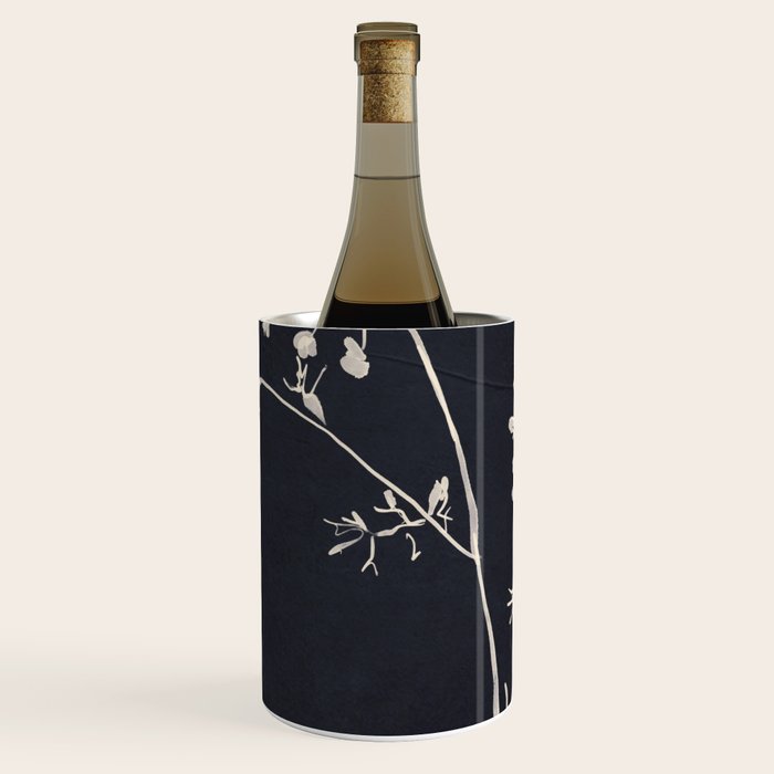 Minimalist Wild Plant 6 Black And White Wine Chiller Gallery Image 1