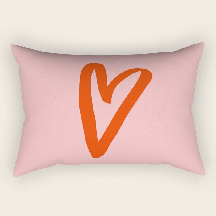 Heart Doodle Big 1 Rectangular Pillow Gallery Image 2