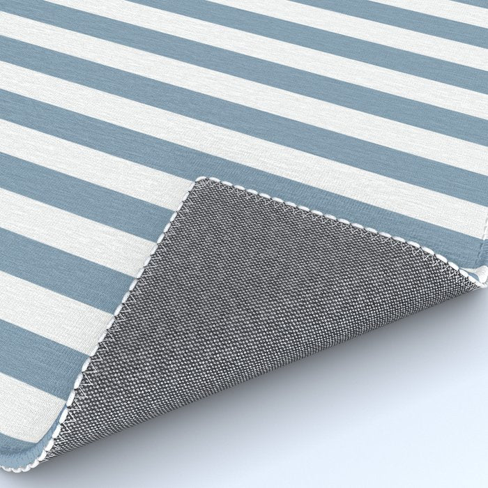Light Blue & White Simple Stripe Rug Gallery Image 4