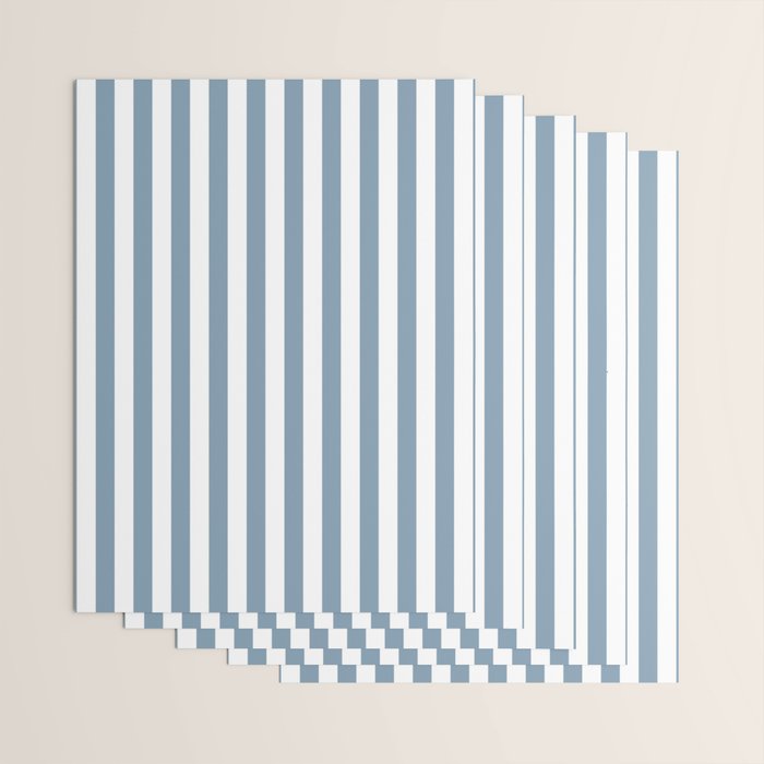 Light Blue & White Simple Stripe Wrapping Paper Gallery Image 3