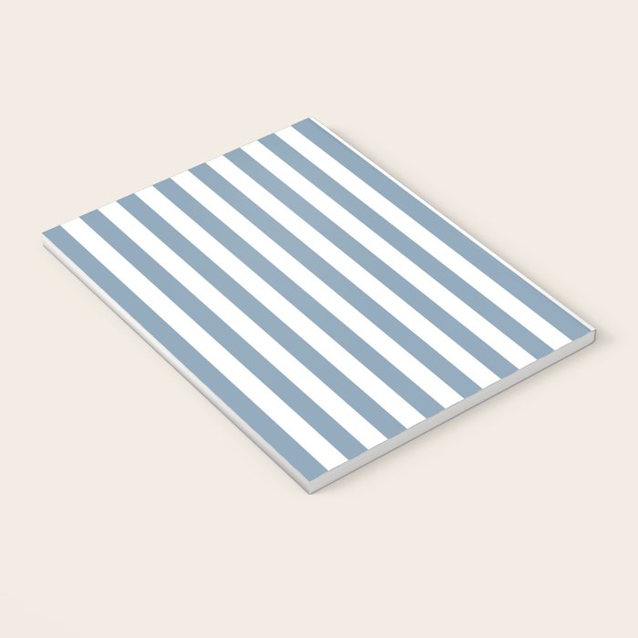 Light Blue & White Simple Stripe Notebook Gallery Image 3