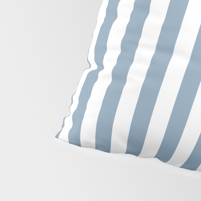 Light Blue & White Simple Stripe Pillow Sham Gallery Image 4