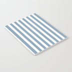 Light Blue & White Simple Stripe Notebook Gallery Image 2