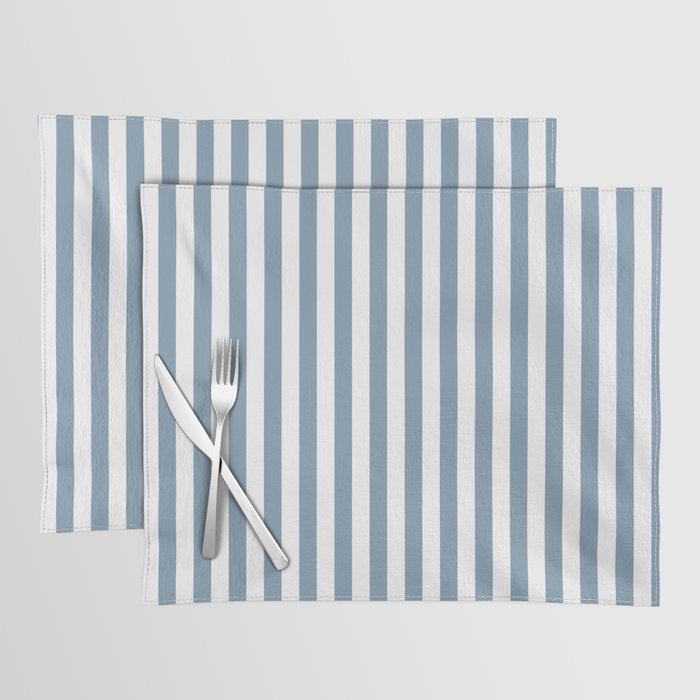 Light Blue & White Simple Stripe Placemat Gallery Image 1