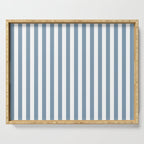Light Blue & White Simple Stripe Serving Tray Gallery Image 1