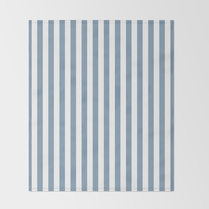 Light Blue & White Simple Stripe Throw Blanket Gallery Image 2