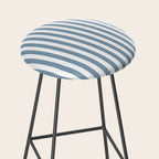 Light Blue & White Simple Stripe Stool Gallery Image 2
