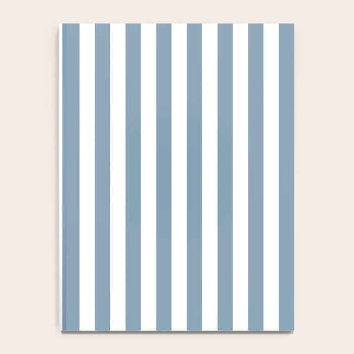 Light Blue & White Simple Stripe Notebook Gallery Image 4