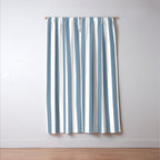 Light Blue & White Simple Stripe Window Curtain Gallery Image 3
