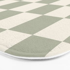 Checkered (Sage Cream) Bath Mat Gallery Image 3