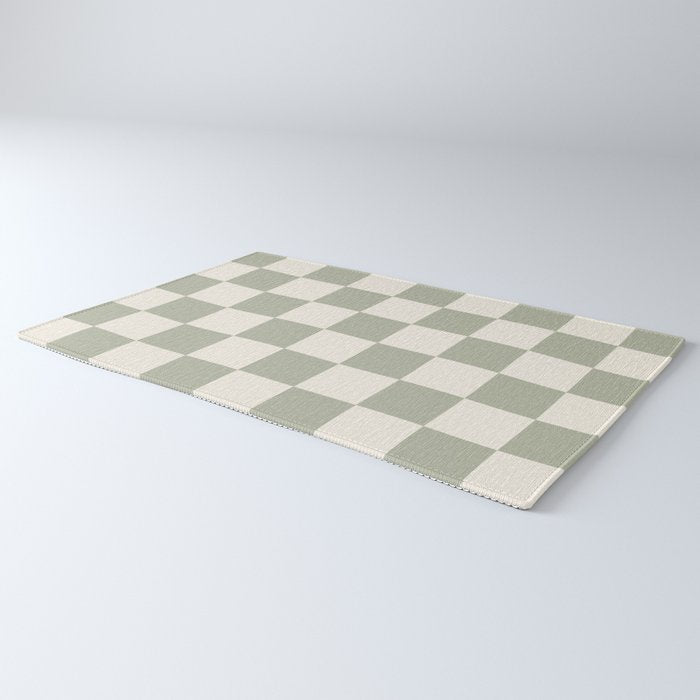 Checkered (Sage Cream) Rug Gallery Image 3