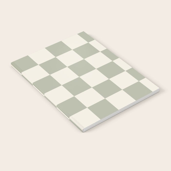 Checkered (Sage Cream) Notebook Gallery Image 1