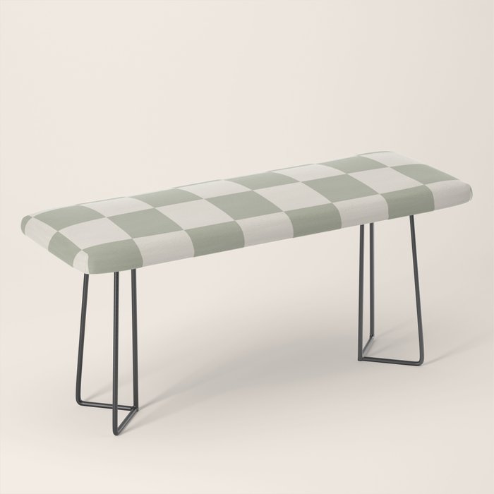 Checkered (Sage Cream) Bench Gallery Image 1