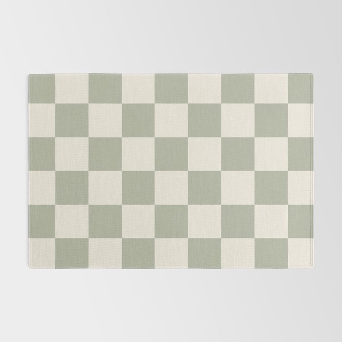 Checkered (Sage Cream) Rug Gallery Image 2