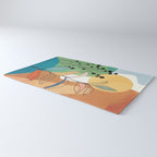 Modern abstract leaves line art 12 Rug Gallery Image 3