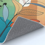 Modern abstract leaves line art 12 Rug Gallery Image 4
