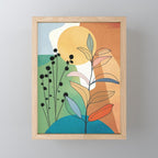 Modern abstract leaves line art 12 Mini Art Print Gallery Image 1