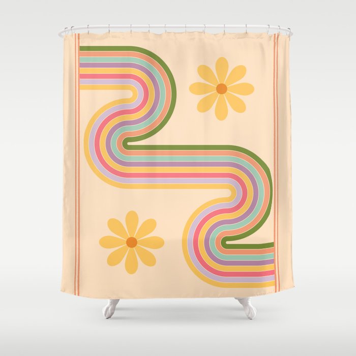 Floral Geometry 7 Shower Curtain Gallery Image 1