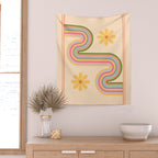Floral Geometry 7 Wall Tapestry Gallery Image 2