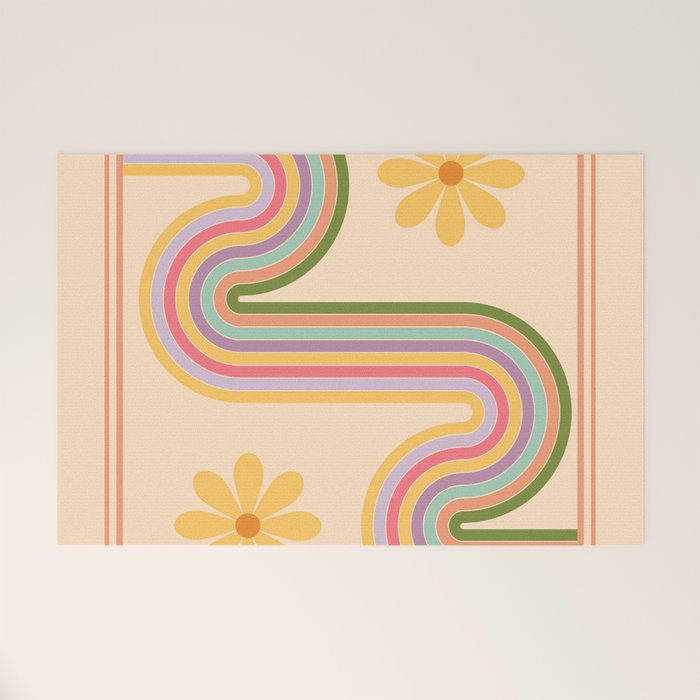 Floral Geometry 7 Welcome Mat Gallery Image 1