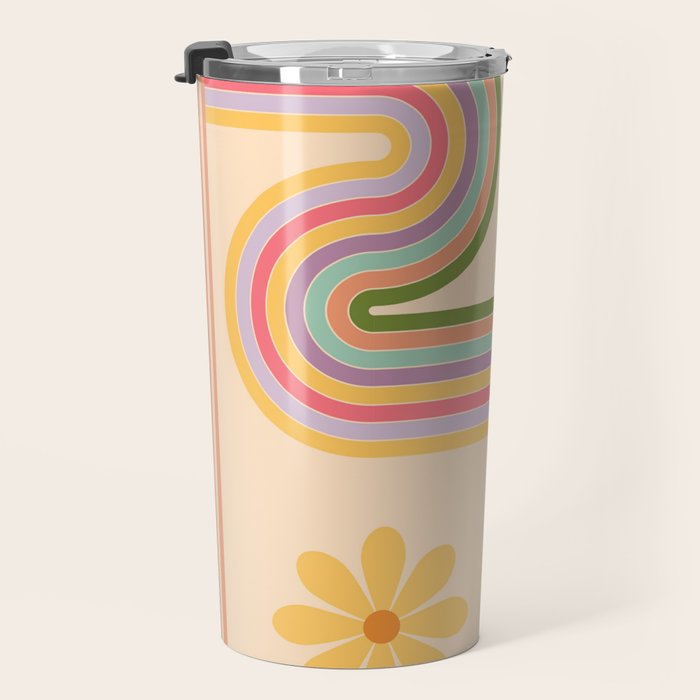 Floral Geometry 7 Travel Mug Gallery Image 3