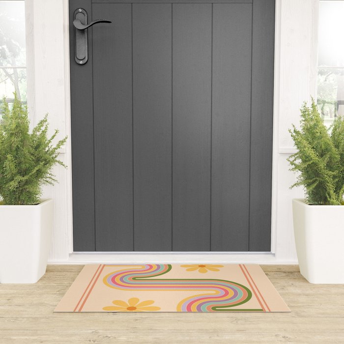 Floral Geometry 7 Welcome Mat Gallery Image 3