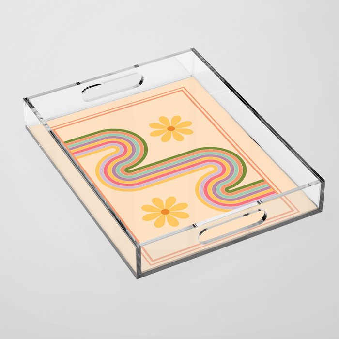 Floral Geometry 7 Acrylic Tray Gallery Image 1