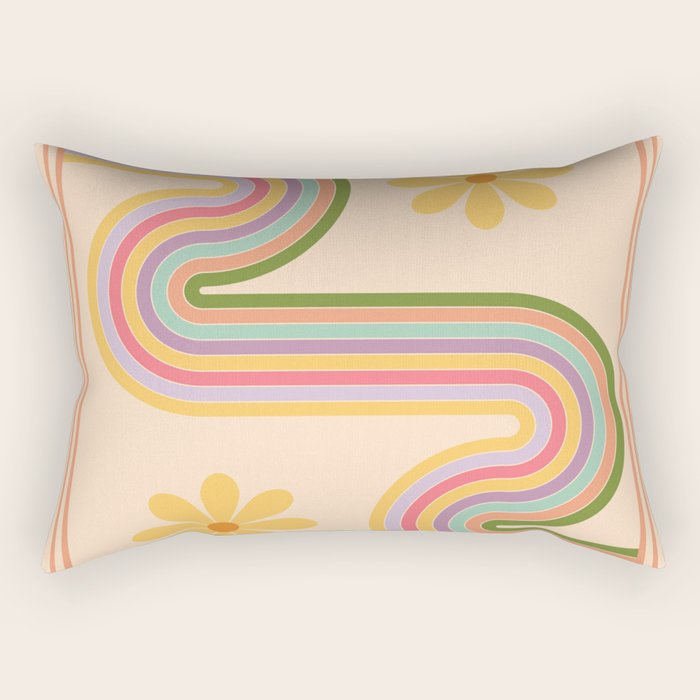 Floral Geometry 7 Rectangular Pillow Gallery Image 1