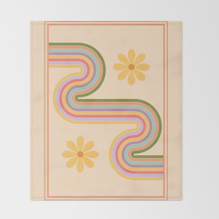 Floral Geometry 7 Throw Blanket Gallery Image 2