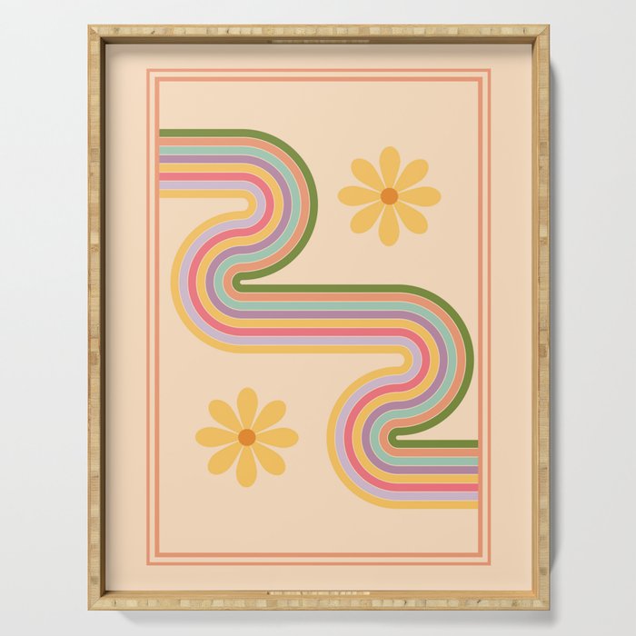 Floral Geometry 7 Serving Tray Gallery Image 1