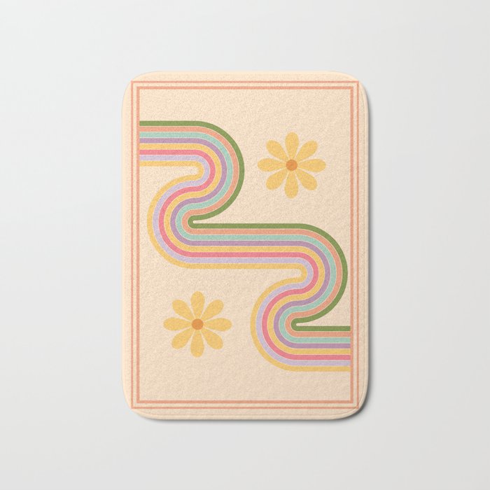 Floral Geometry 7 Bath Mat Gallery Image 1