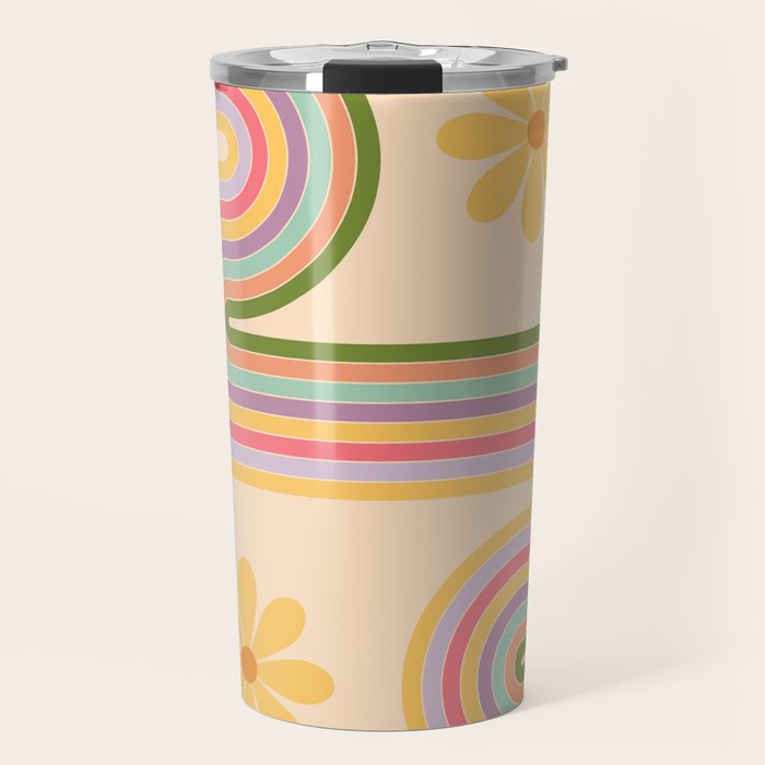Floral Geometry 7 Travel Mug Gallery Image 1