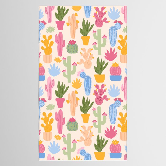 Cactus Garden - pastel Tablecloth Gallery Image 2