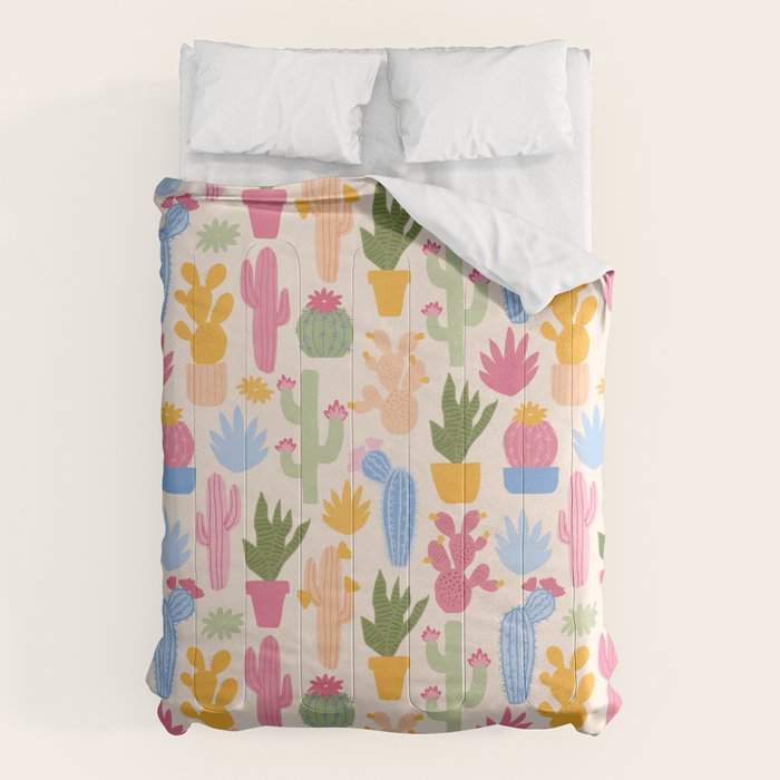 Cactus Garden - pastel Comforter Gallery Image 1