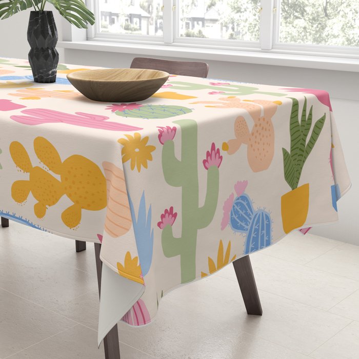 Cactus Garden - pastel Tablecloth Gallery Image 3