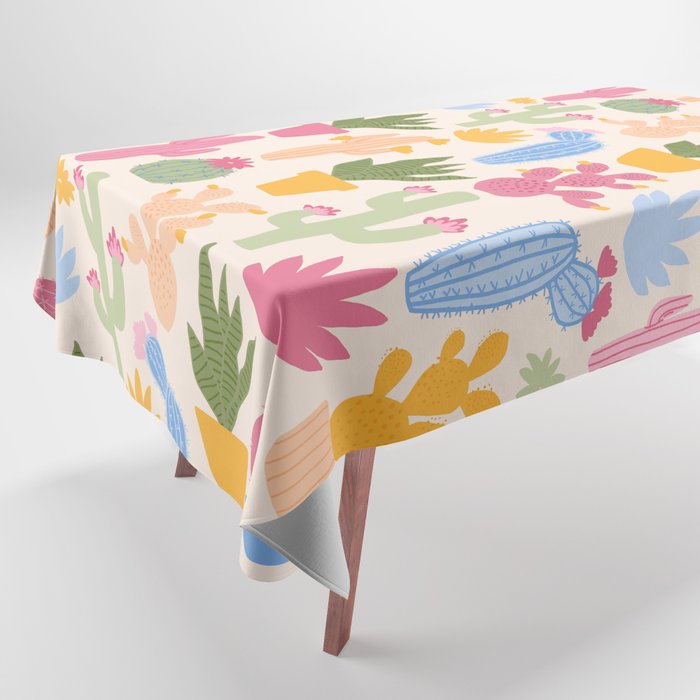 Cactus Garden - pastel Tablecloth Gallery Image 1