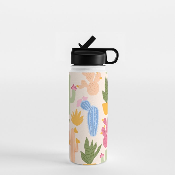 Cactus Garden - pastel Water Bottle Gallery Image 1