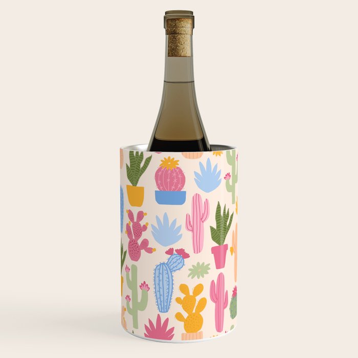 Cactus Garden - pastel Wine Chiller Gallery Image 2