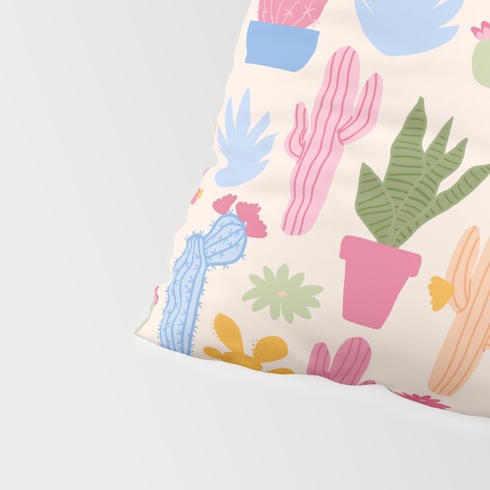Cactus Garden - pastel Pillow Sham Gallery Image 4